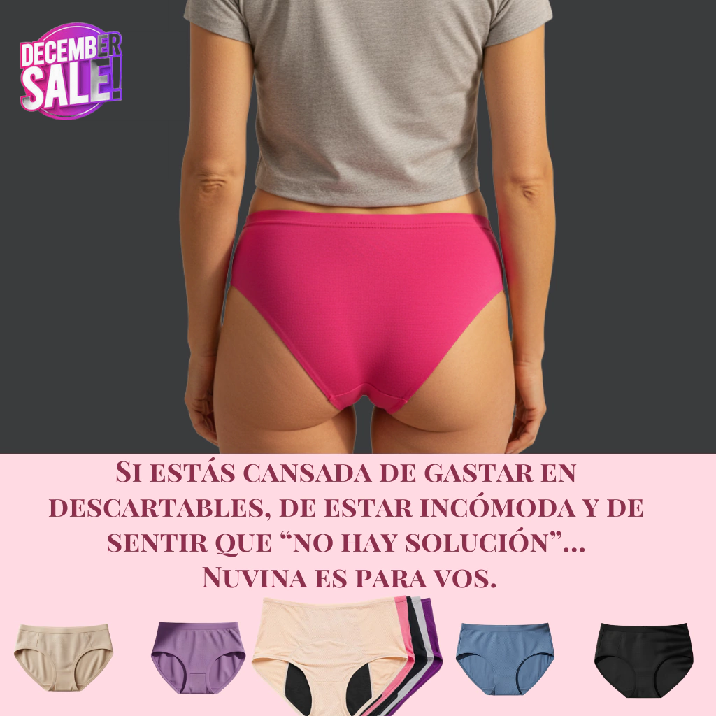 Bombachas antifugas, cómoda y segura. OFERTA SOLO POR DICIEMBRE
